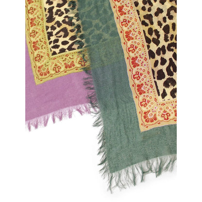 Kapital Rayon Fringed Square Stole (Kathmandu Leopard Print)