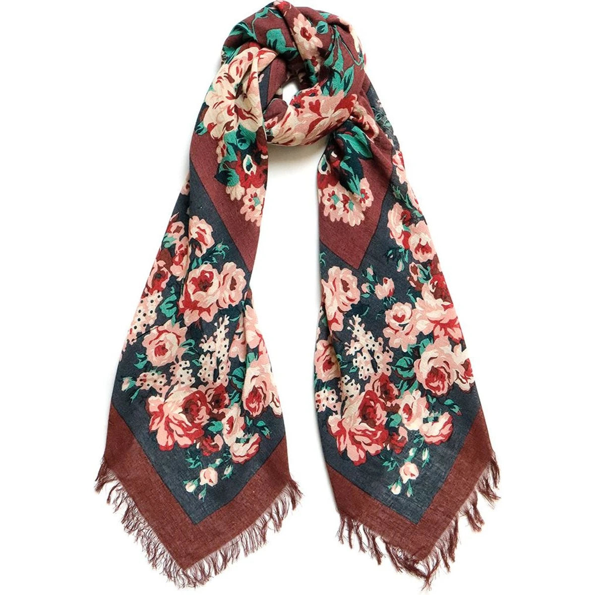 Kapital Rayon Fringed Stole (Nadeshiko Champetre)