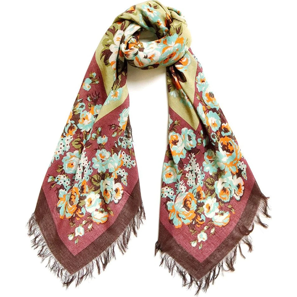 Kapital Rayon Fringed Stole (Nadeshiko Champetre)
