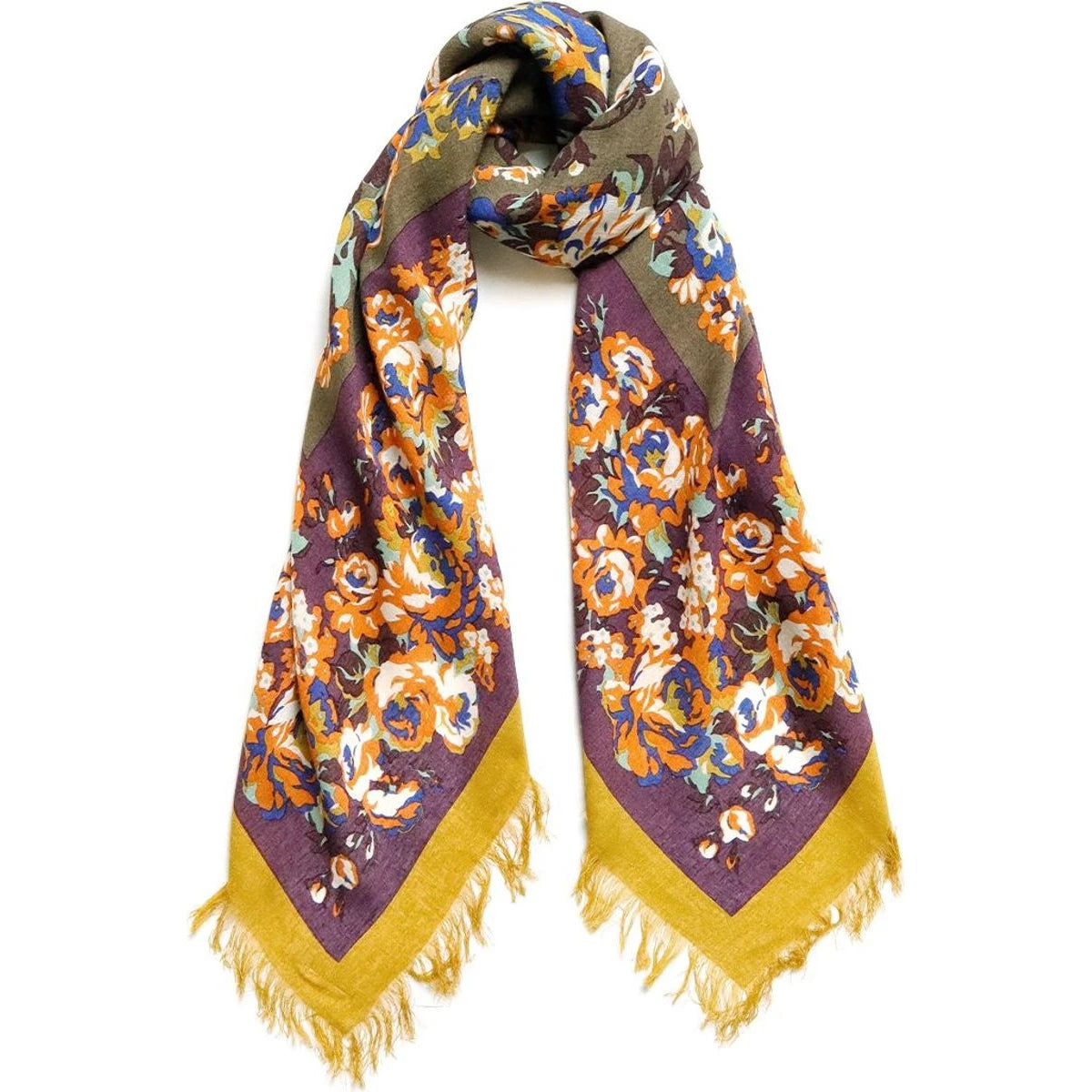 Kapital Rayon Fringed Stole (Nadeshiko Champetre)