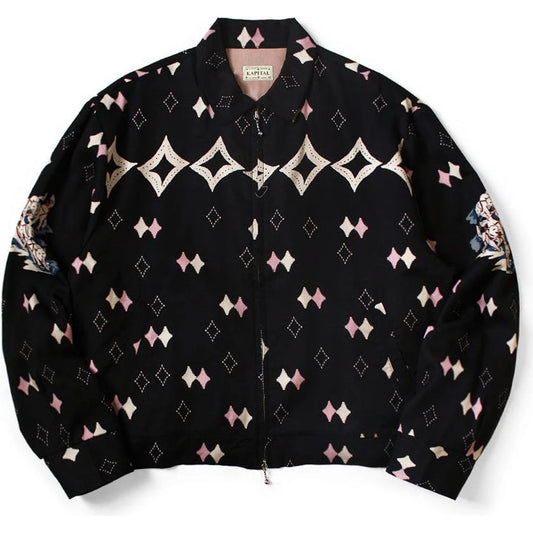 Kapital Rayon Twill Ainu Moshiri Print Drizzler Jacket