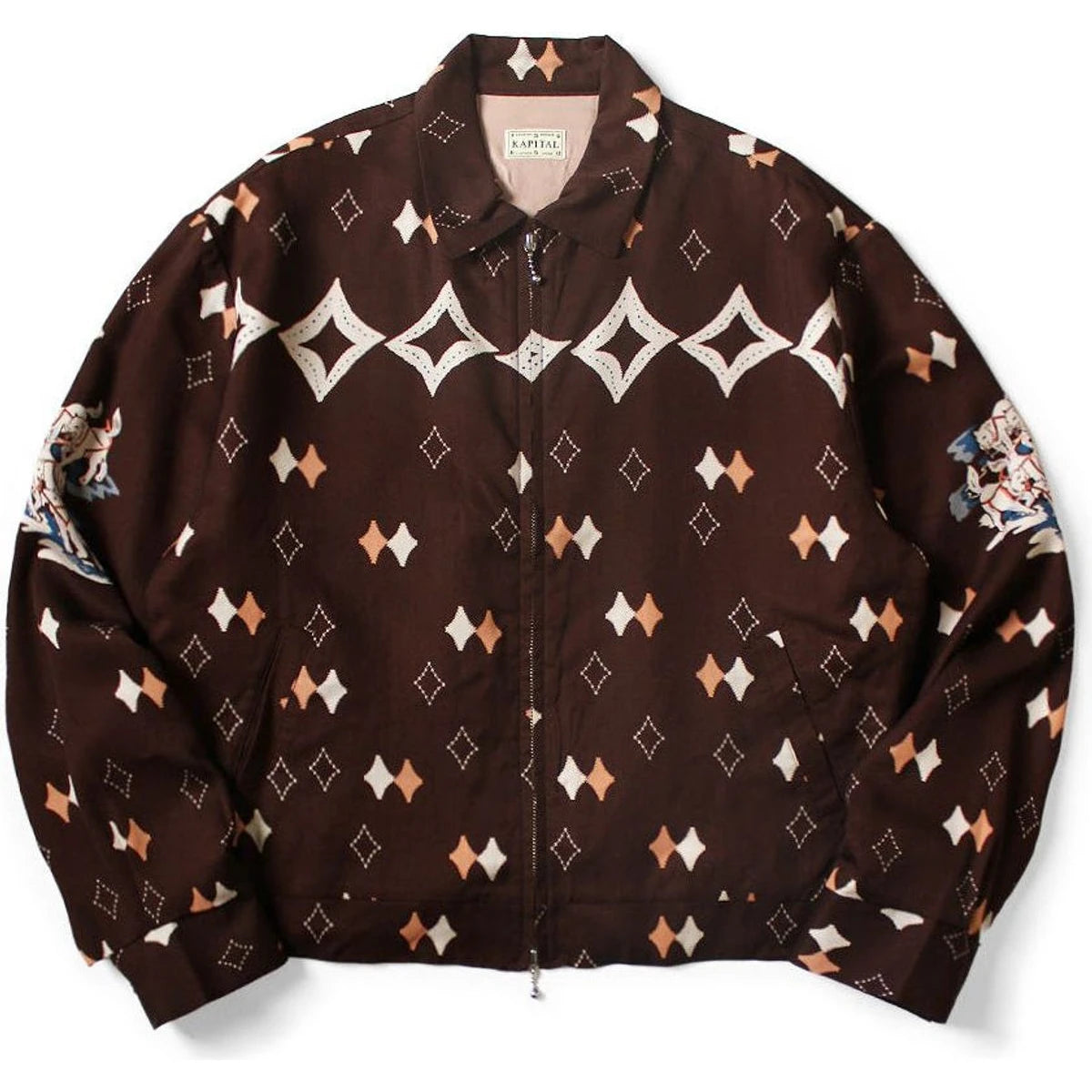 Kapital Rayon Twill Ainu Moshiri Print Drizzler Jacket