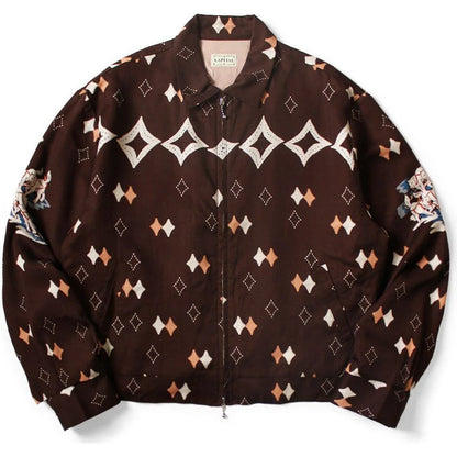 Kapital Rayon Twill Ainu Moshiri Print Drizzler Jacket