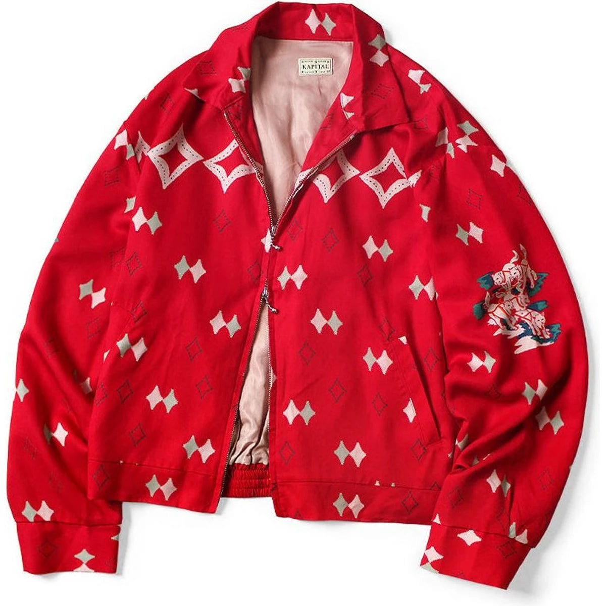 Kapital Rayon Twill Ainu Moshiri Print Drizzler Jacket