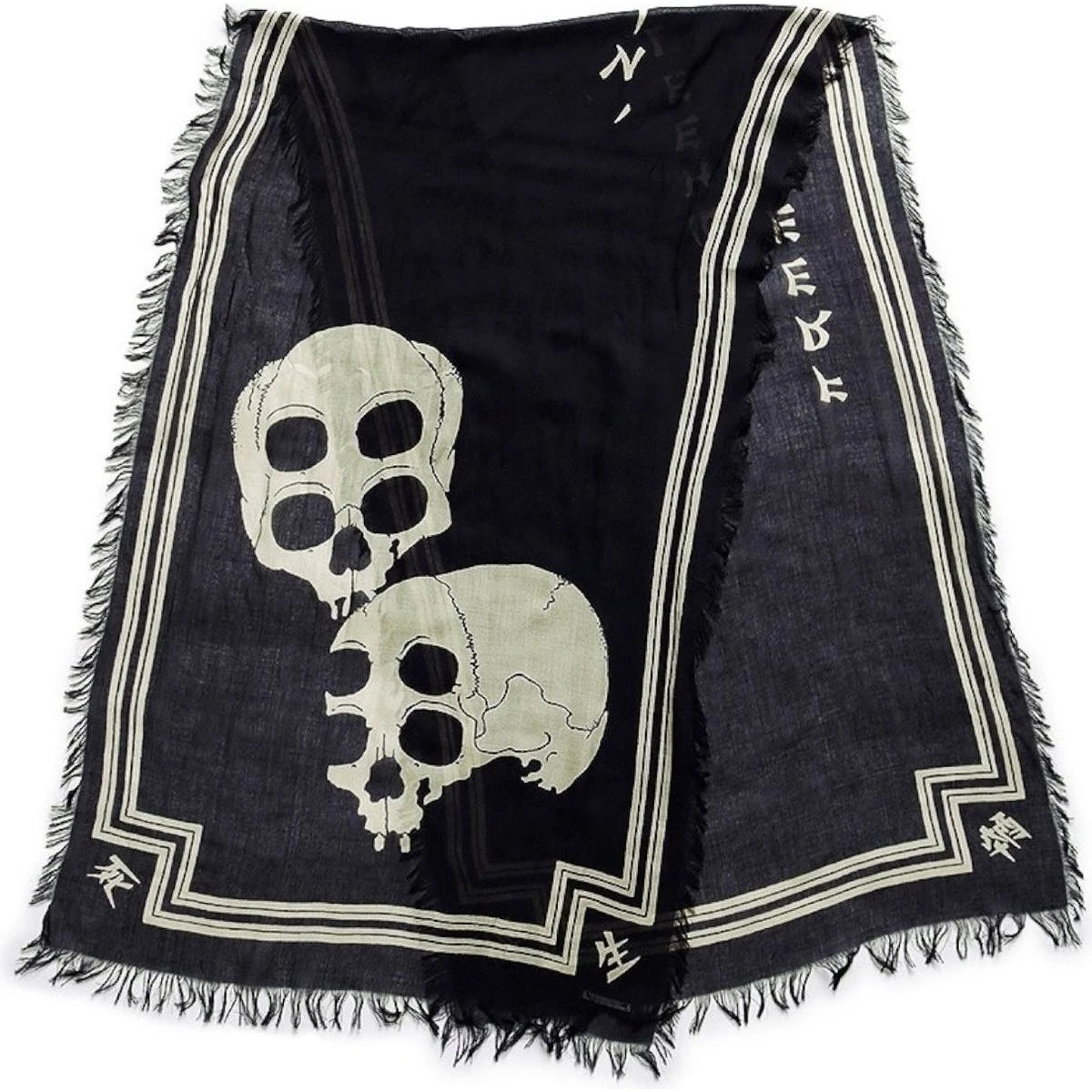 Kapital Rayon Wabi Sabi Rain Skull Stole