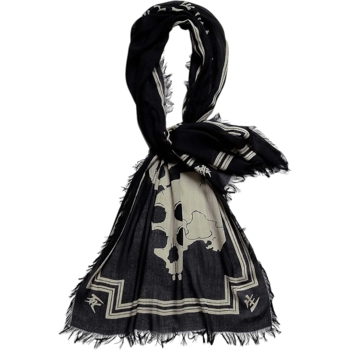 Kapital Rayon Wabi Sabi Rain Skull Stole