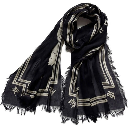 Kapital Rayon Wabi Sabi Rain Skull Stole