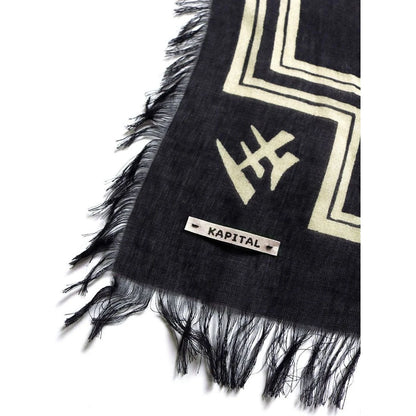 Kapital Rayon Wabi Sabi Rain Skull Stole