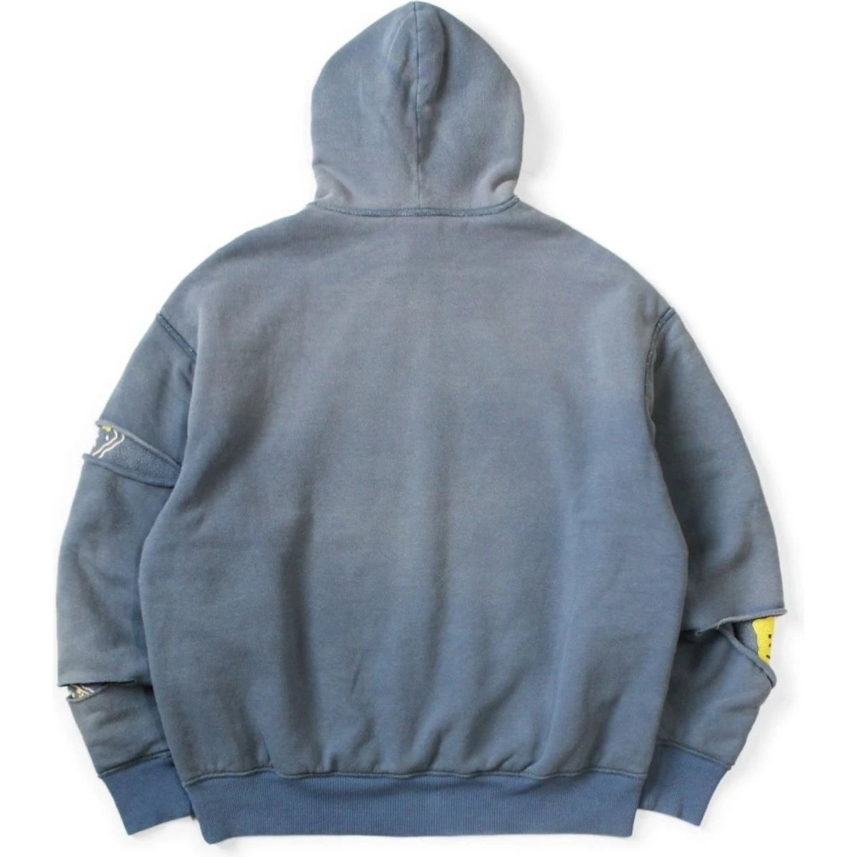 Kapital Reversible Fleece Elbow Rip Hoodie Peckish Rainbowy Print