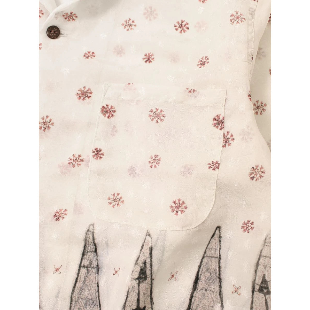 Kapital Sheer Chintz Patterned Open Collared Drizzler Shirt