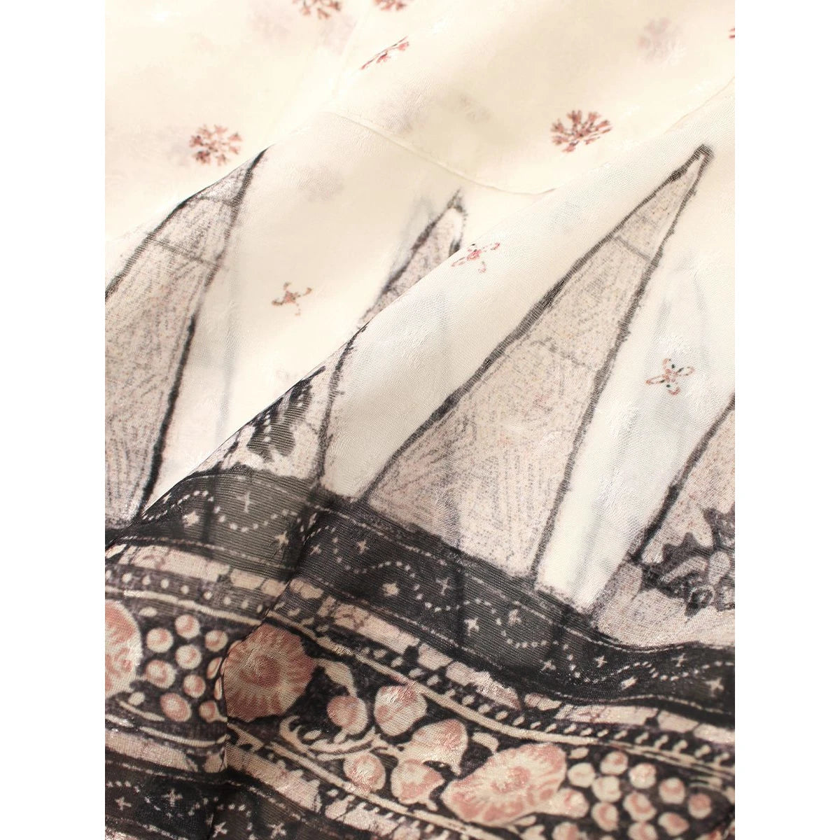 Kapital Sheer Chintz Patterned Open Collared Drizzler Shirt
