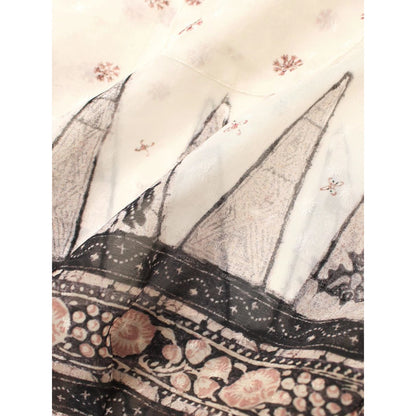 Kapital Sheer Chintz Patterned Open Collared Drizzler Shirt