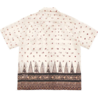 Kapital Sheer Chintz Patterned Short Sleeved Open Collared Shirt