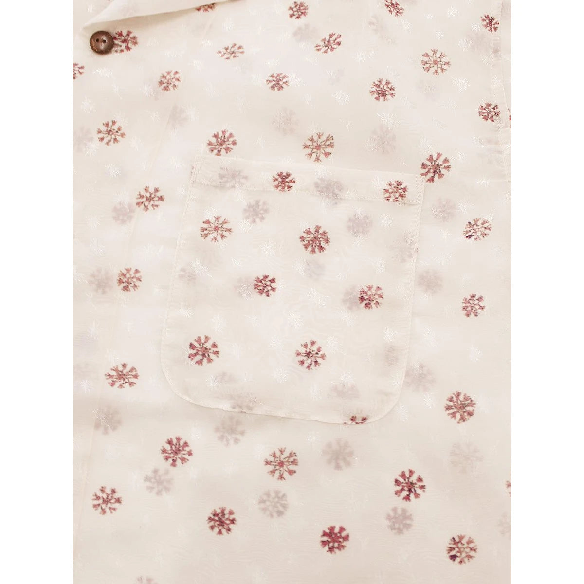 Kapital Sheer Chintz Patterned Short Sleeved Open Collared Shirt