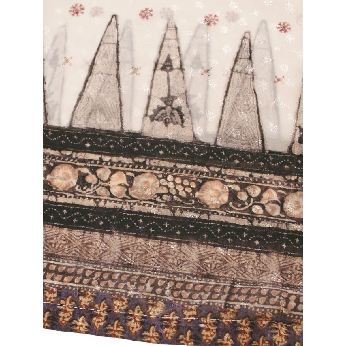 Kapital Sheer Chintz Patterned Short Sleeved Open Collared Shirt