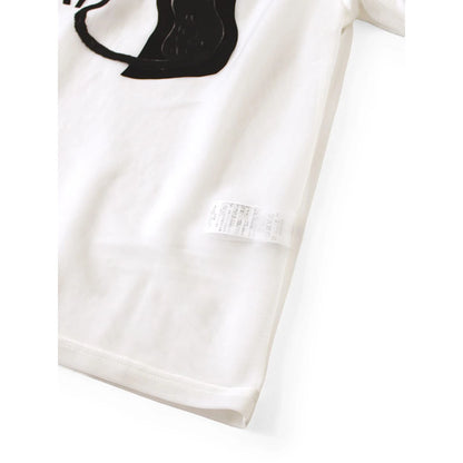 Kapital Sheer Jersey Ringer Tee (Denim Men Love Cats Scratch Print)