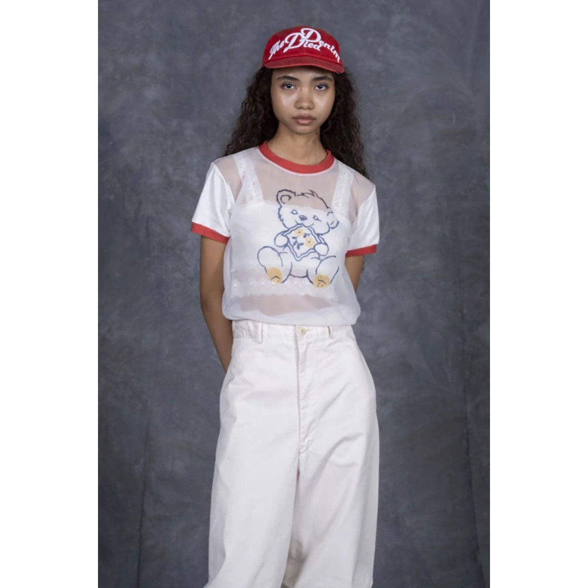 Kapital Sheer Jersey X 20/ Jersey Ringer T (Peckish Little Bear Pt)