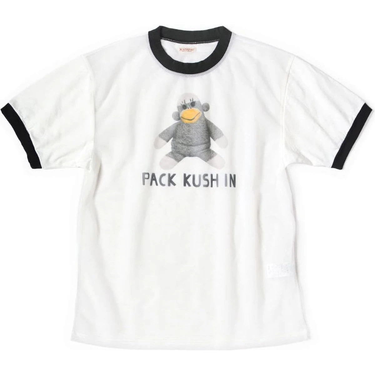 Kapital Sheer Jersey x Jersey Ringer Tee (Chiro Pack Kush In Print)