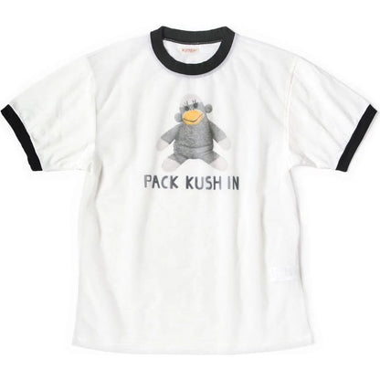 Kapital Sheer Jersey x Jersey Ringer Tee (Chiro Pack Kush In Print)