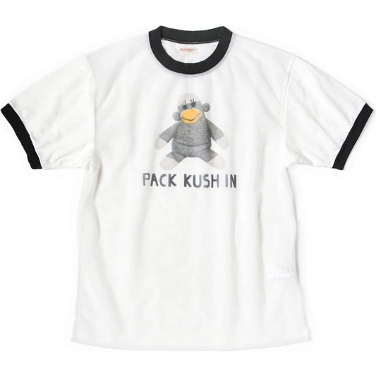 Kapital Sheer Jersey x Jersey Ringer Tee (Chiro Pack Kush In Print)