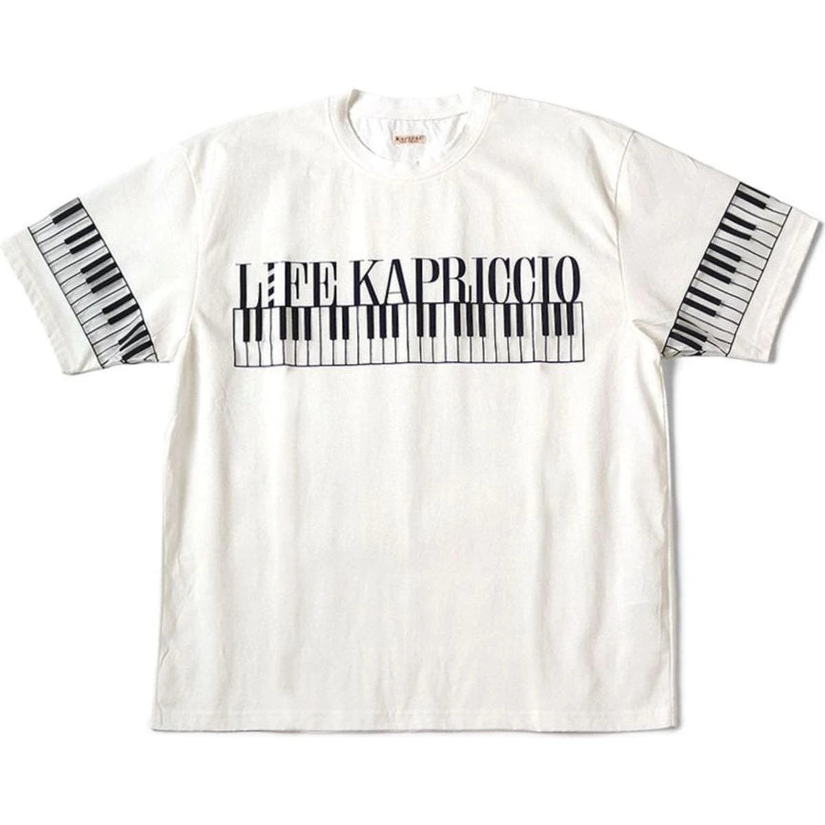 Kapital Sheer Opal Jersey Crew T-Shirt (Life Kapriccio Piano Print)