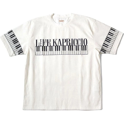 Kapital Sheer Opal Jersey Crew T-Shirt (Life Kapriccio Piano Print)