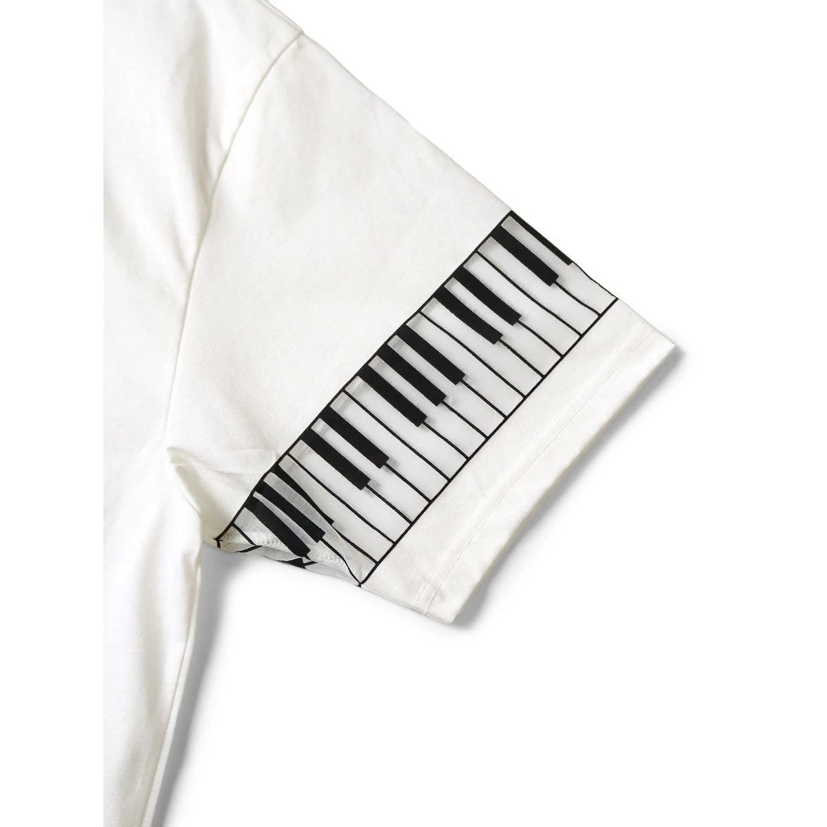 Kapital Sheer Opal Jersey Crew T-Shirt (Life Kapriccio Piano Print)