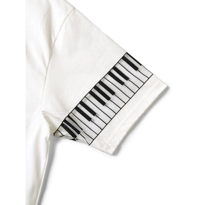 Kapital Sheer Opal Jersey Crew T-Shirt (Life Kapriccio Piano Print)