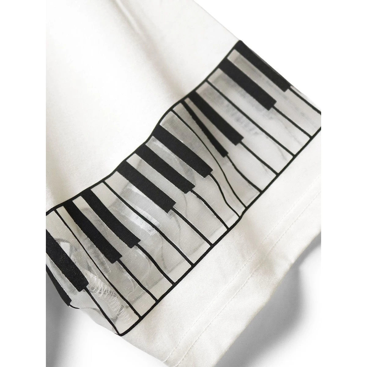 Kapital Sheer Opal Jersey Crew T-Shirt (Life Kapriccio Piano Print)