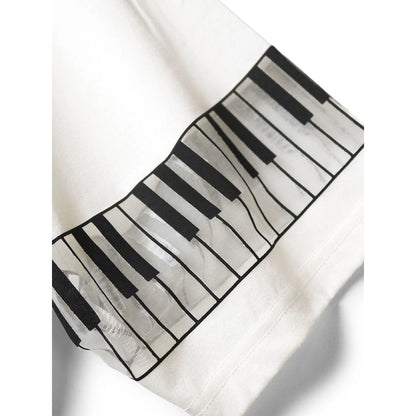 Kapital Sheer Opal Jersey Crew T-Shirt (Life Kapriccio Piano Print)