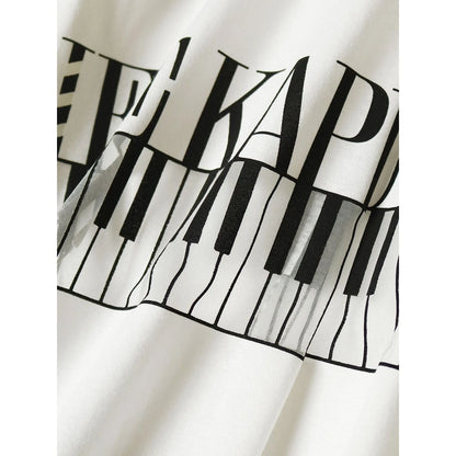 Kapital Sheer Opal Jersey Crew T-Shirt (Life Kapriccio Piano Print)
