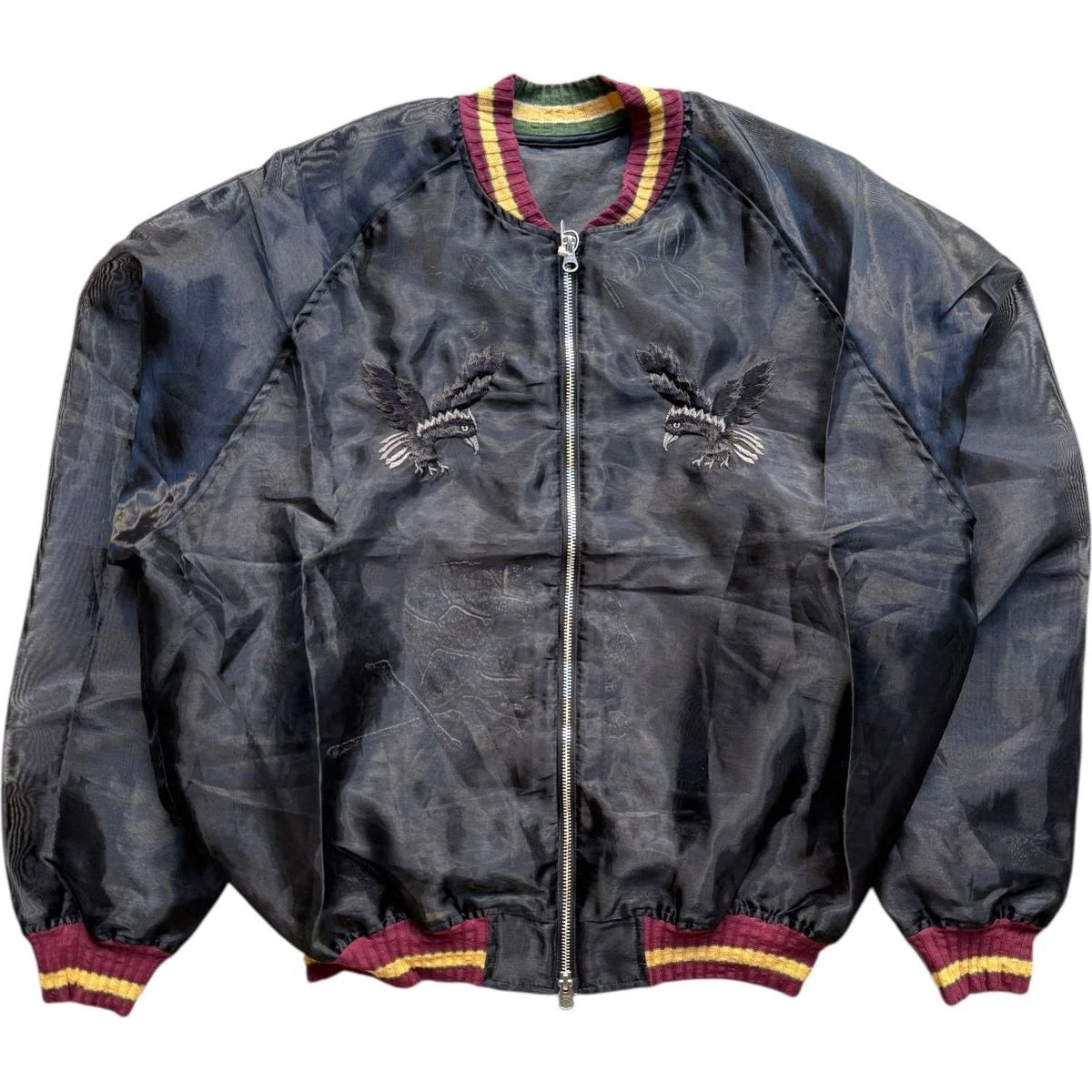 Kapital Sheer Pearl Mosquito Guard Souvenir Jacket (Crow and Skull)