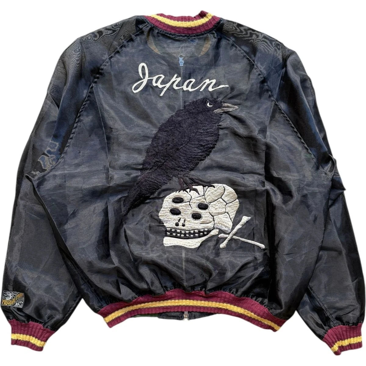Kapital Sheer Pearl Mosquito Guard Souvenir Jacket (Crow and Skull)