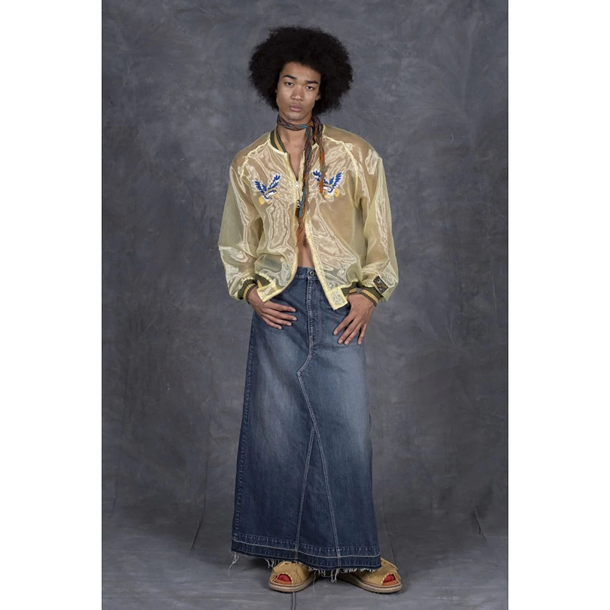 Kapital Sheer Pearl Mosquito Guard Souvenir Jacket (Jamaica Kapital Sheer Pearl Mosquito Guard Souvenir Jacket (Jamaica