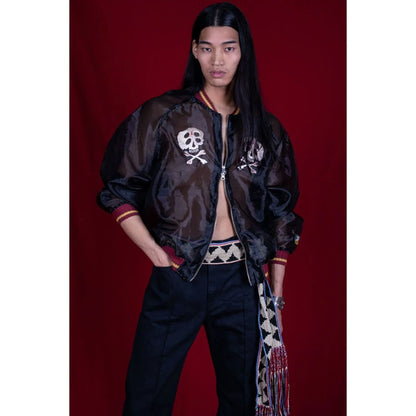 Kapital Sheer Pearl Mosquito Guard Souvenir Jacket (Rain Skull)