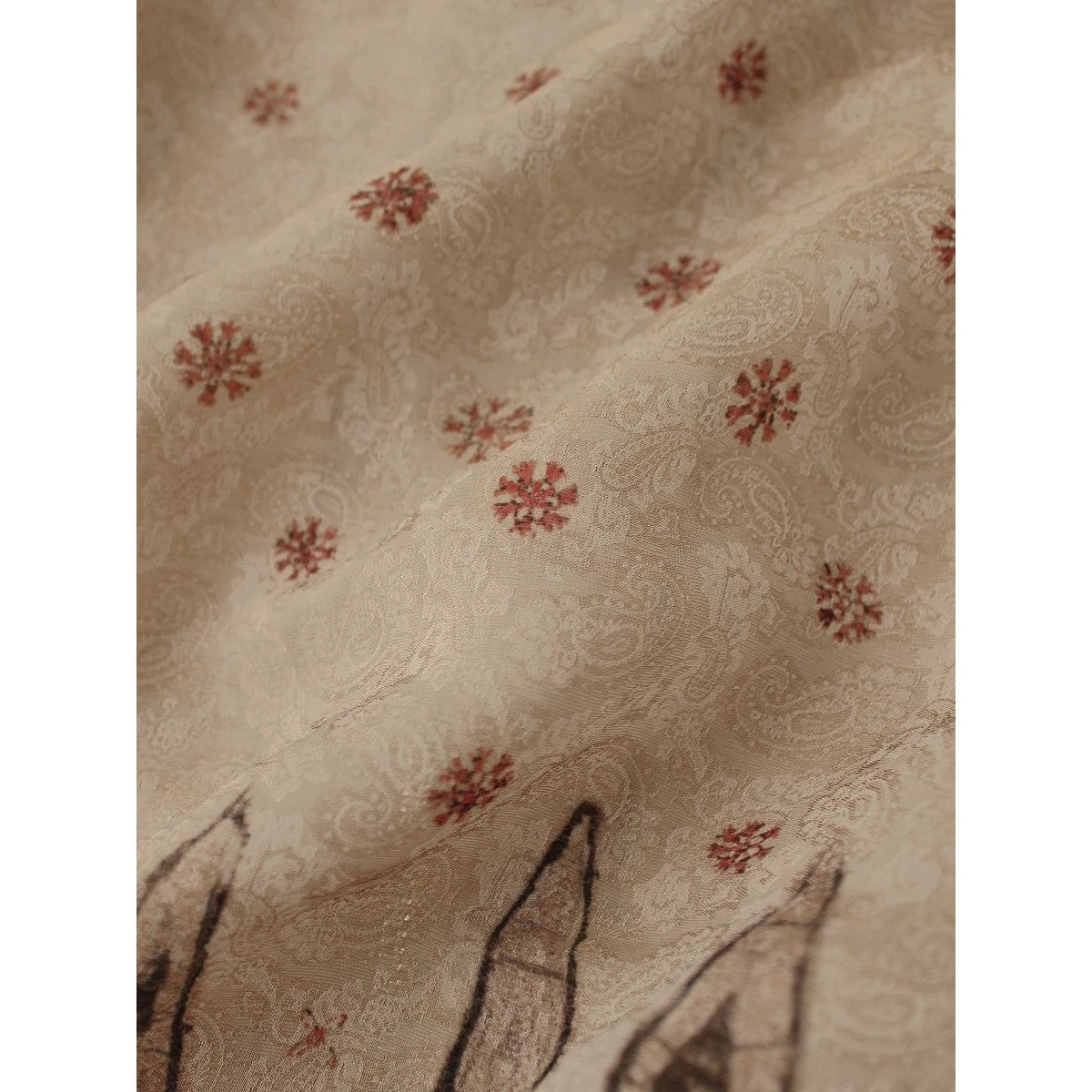 Kapital Sheer Sarasa Print Blouson With Gathered Sleeves