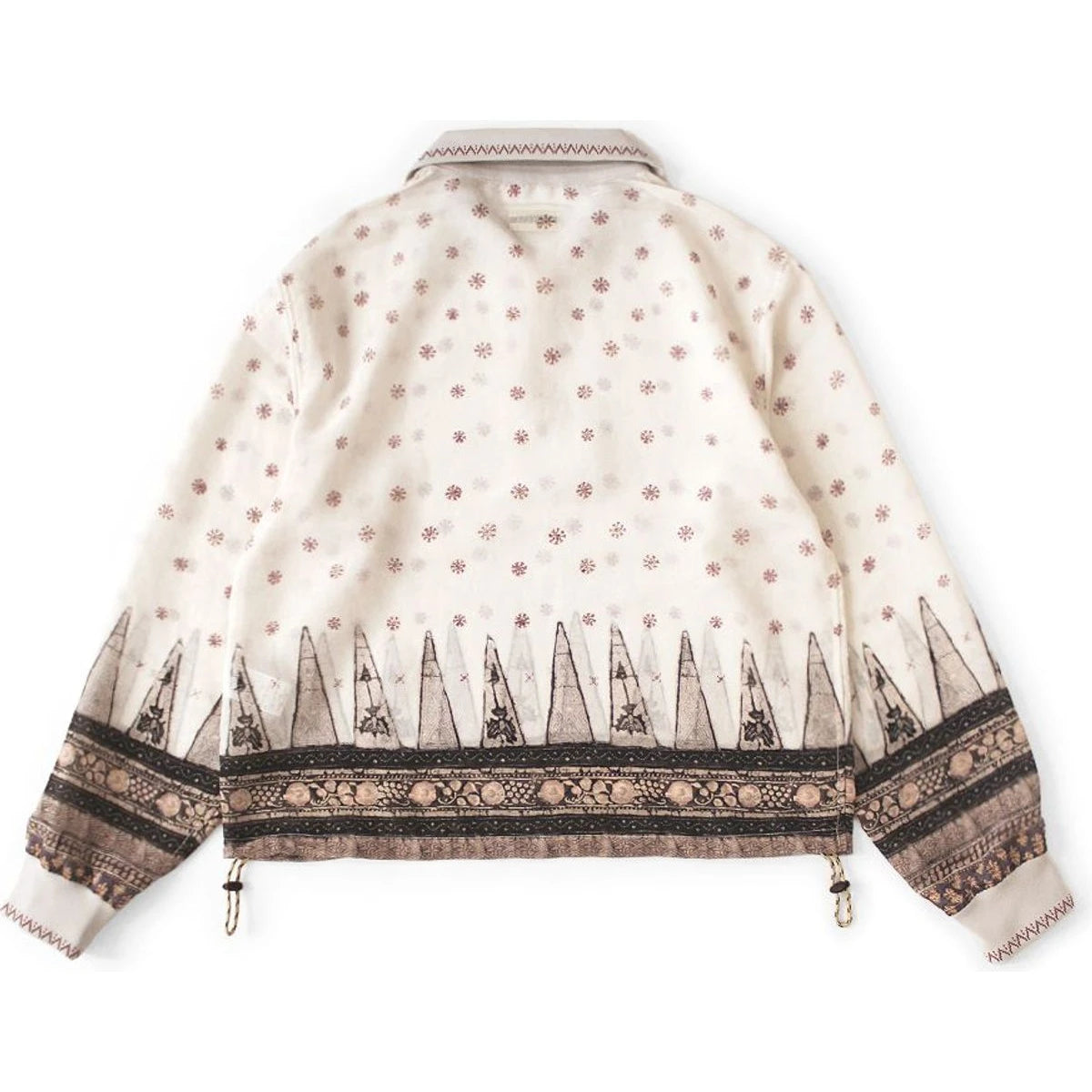 Kapital Sheer Sarasa Print Half Zip Pullover