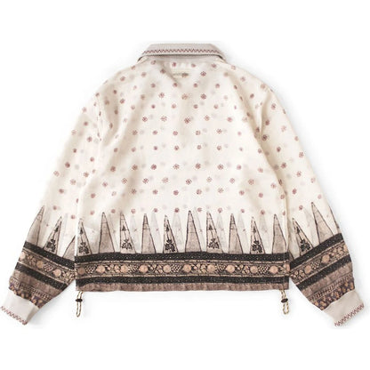 Kapital Sheer Sarasa Print Half Zip Pullover