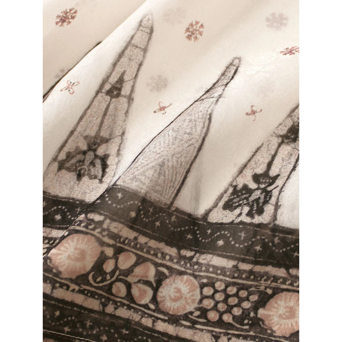 Kapital Sheer Sarasa Print Half Zip Pullover