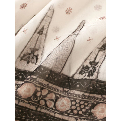 Kapital Sheer Sarasa Print Half Zip Pullover