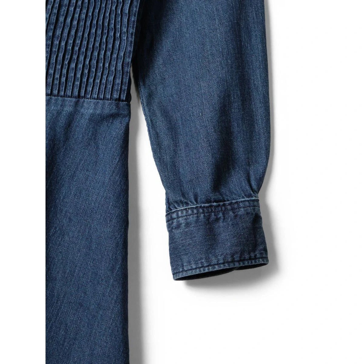 Kapital Shirt Denim Pintucked Shirt Dress