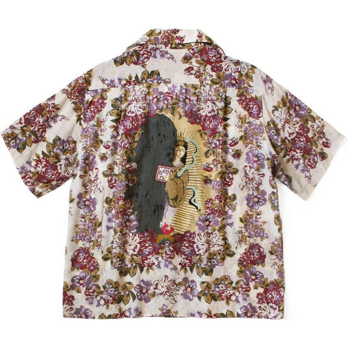 Kapital Silk Rayon Champetre Amaterasu Pattern Wrangle Collar Aloha Shirt