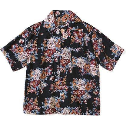 Kapital Silk Rayon Champetre Amaterasu Pattern Wrangle Collar Aloha Shirt