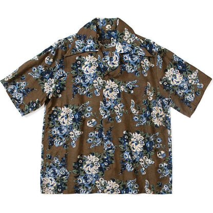Kapital Silk Rayon Champetre Amaterasu Pattern Wrangle Collar Aloha Shirt