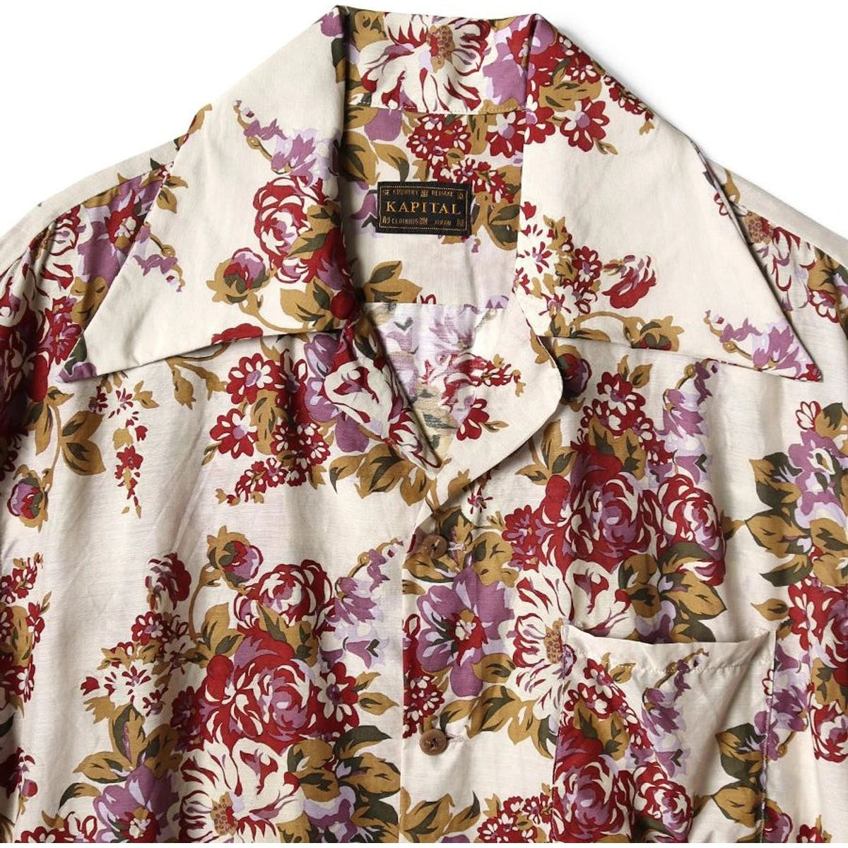 Kapital Silk Rayon Champetre Peckish Maria Button Shirt