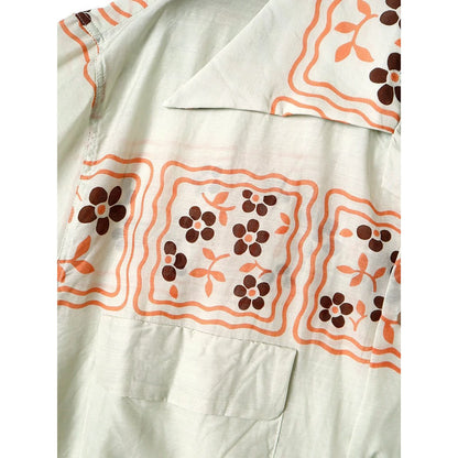 Kapital Silk Rayon Cookie Pattern Rangle Collar Aloha Shirt