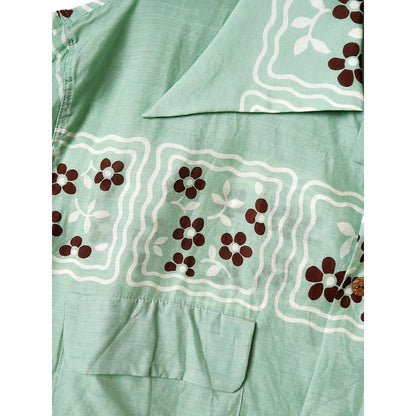 Kapital Silk Rayon Cookie Pattern Rangle Collar Aloha Shirt
