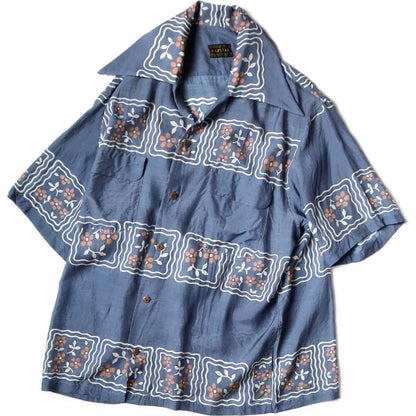 Kapital Silk Rayon Cookie Pattern Rangle Collar Aloha Shirt