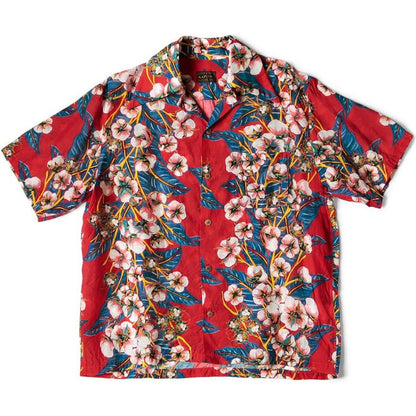 Kapital Silk Rayon Cotton Flower Pattern Wrangle Collar Aloha Shirt