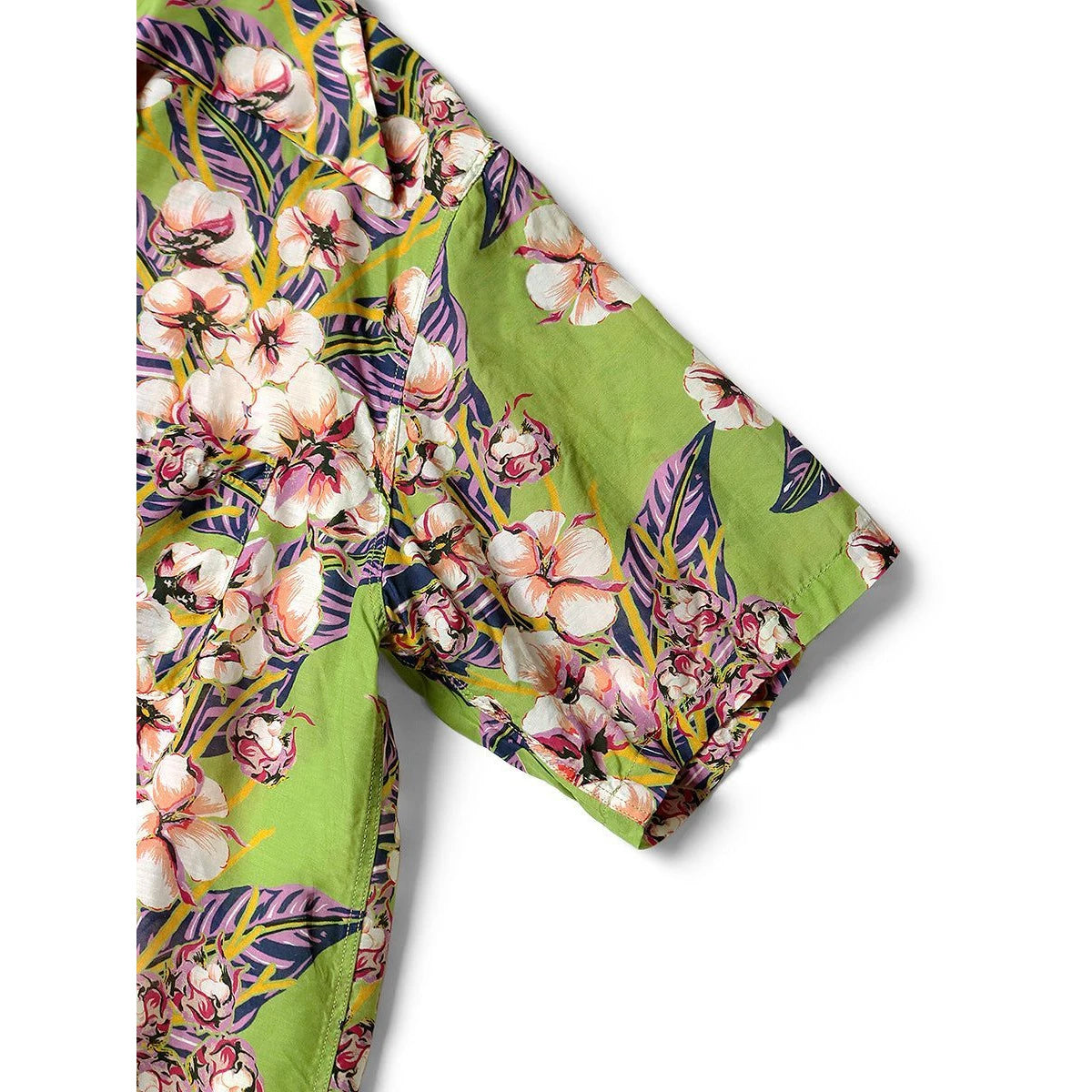 Kapital Silk Rayon Cotton Flower Pattern Wrangle Collar Aloha Shirt
